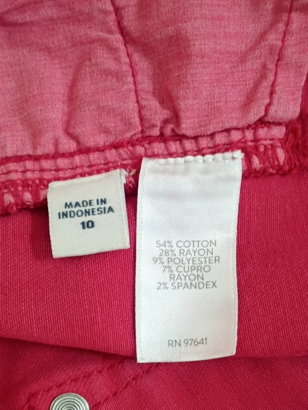J Jill Denim Red Authentic Fit Cropped Mid Rise Jeans Size 10
